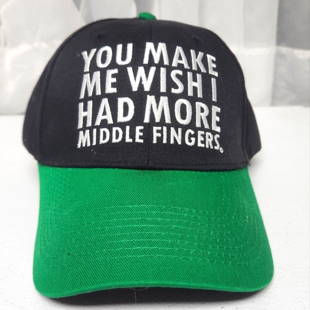 Black and Green Statement Cap